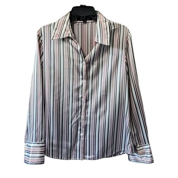 Kasper vertical stripe blouse - Picture 1 of 4